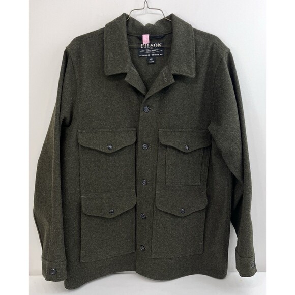 Filson Mackinaw Cruiser Wool Jacket Mens XL Long Forest Green Made in USA - Picture 1 of 11